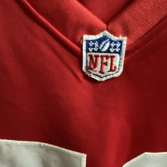 NFL 49ers Legend Riki Ellison #50 Signed Red Jersey Size L - Picture 6 of 12